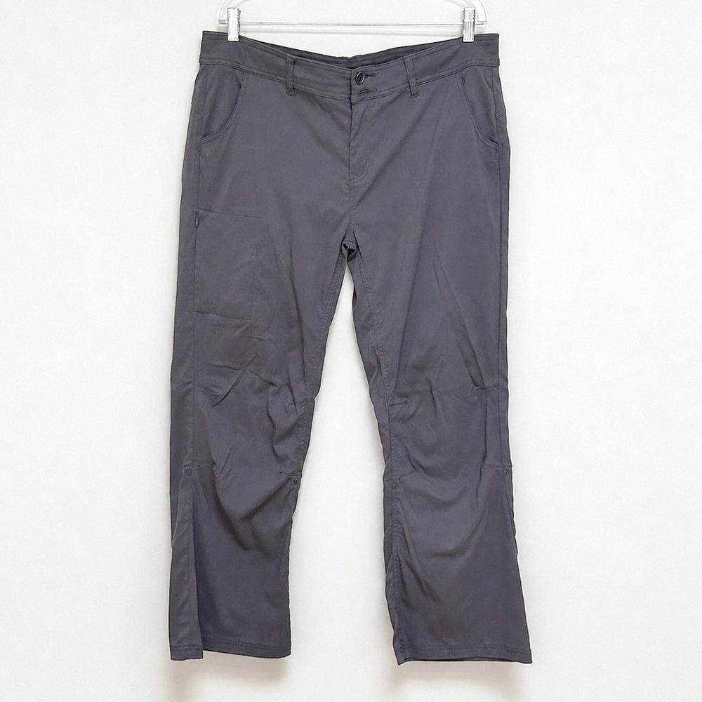 prAna Halle Pants Women's 18 Short Gray Stretch Hiking Outdoor W4HASH113